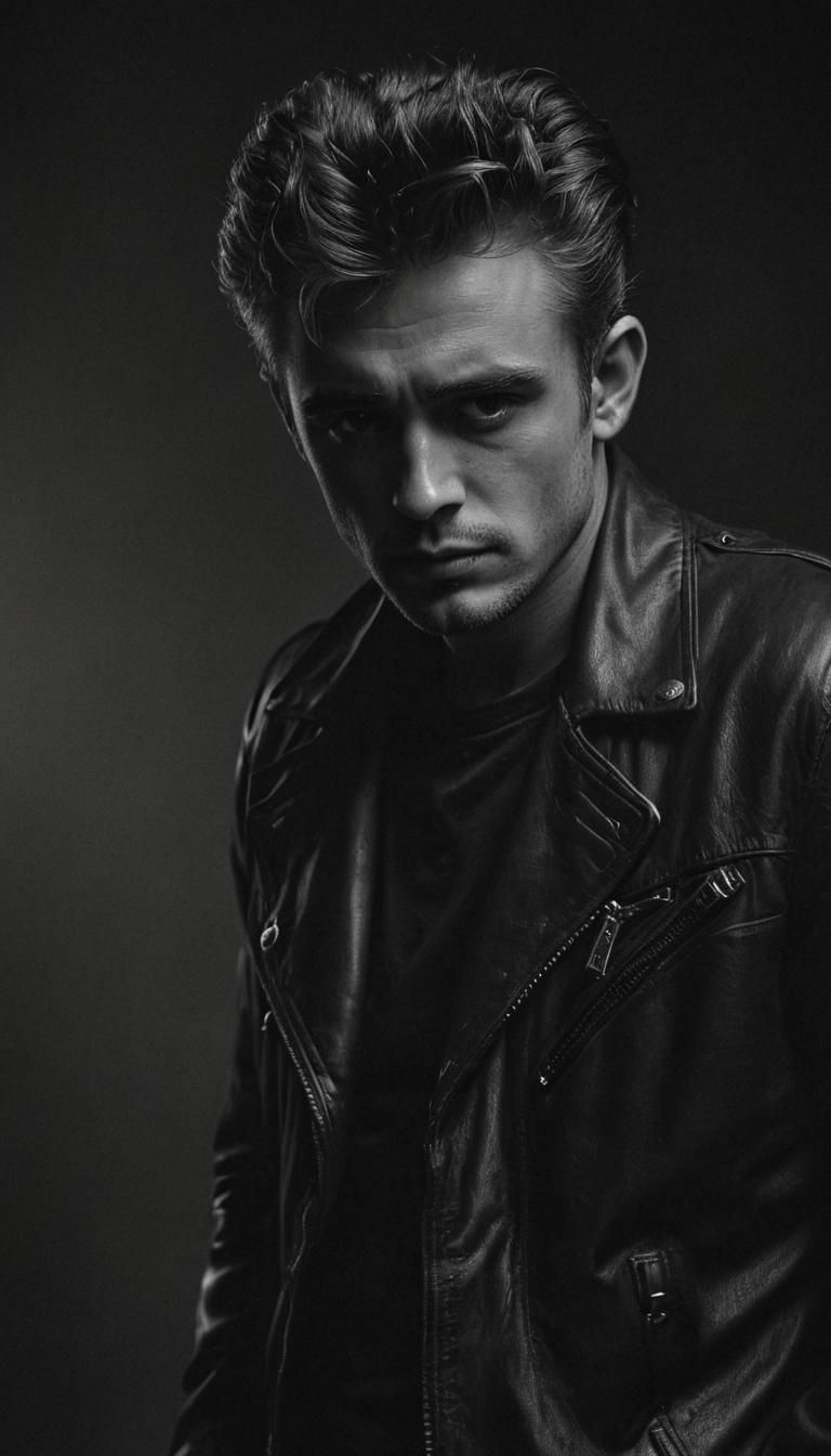 Classic Film Noir Portrait of a 1950s Man