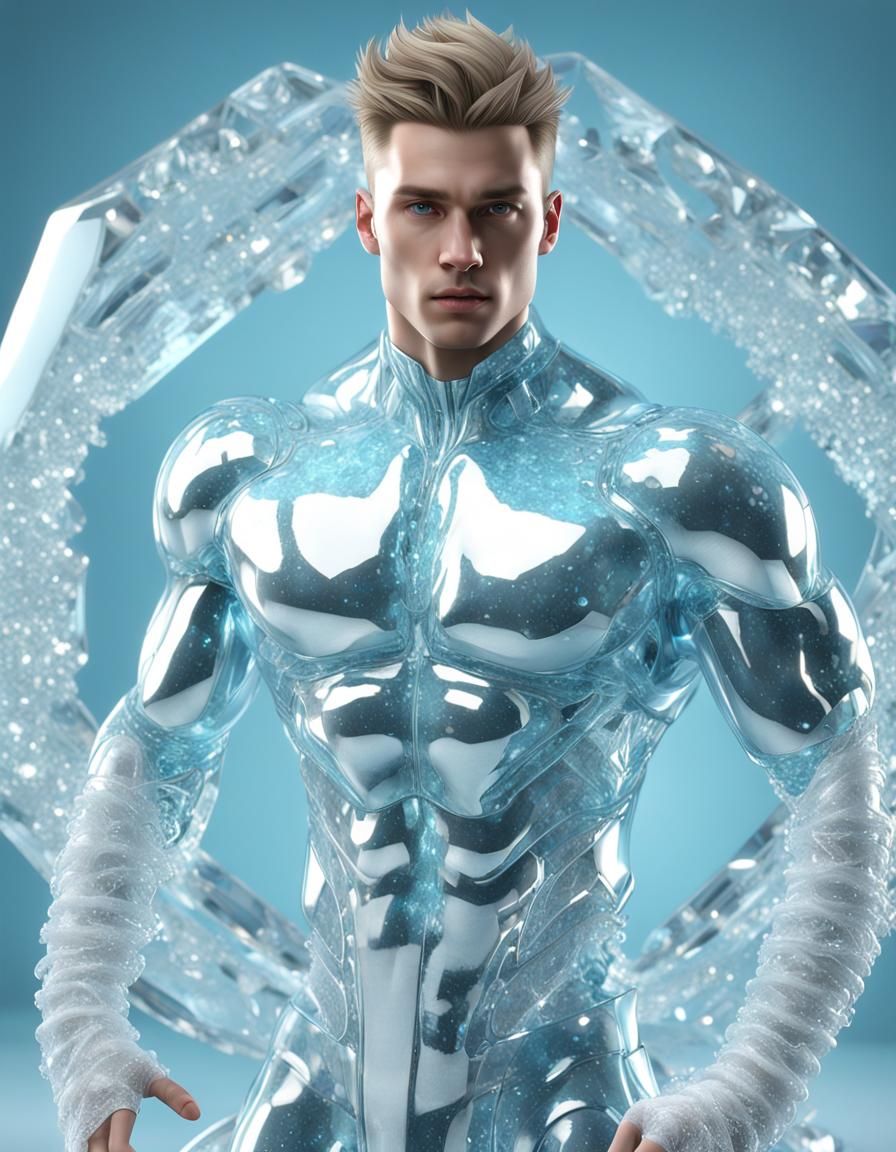Icy Fractal Polarboy: 3D Render in High Definition
