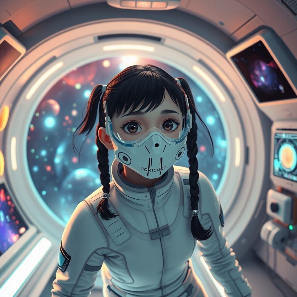 Hyper-Realistic Anime Girl in Futuristic Pediatric Unit