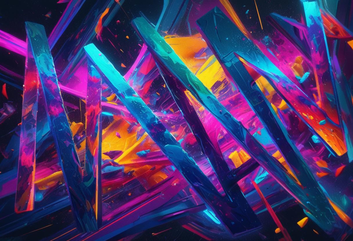 Dynamic Abstract Shapes in Vivid Colors