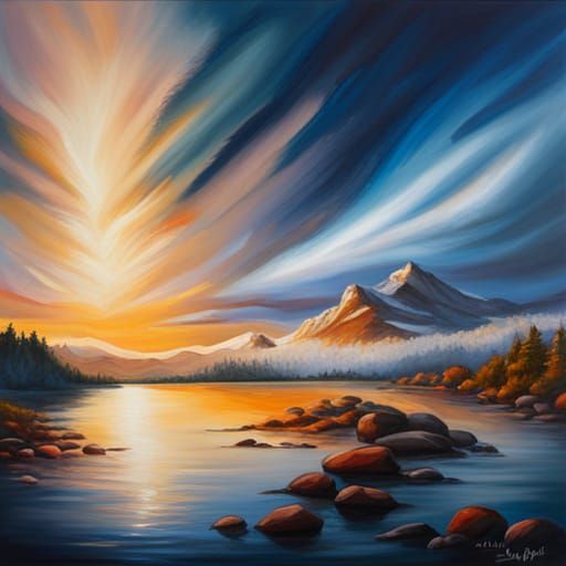Serene Spiritual Acrylic Painting