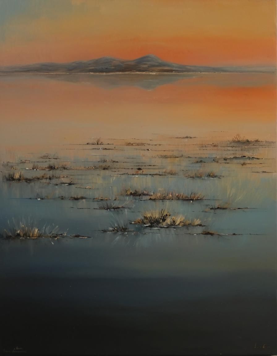 Impressionist Landscape in Soft Hues