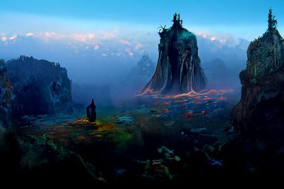 Wizard's Hidden Treasure in Gothic Concept Art