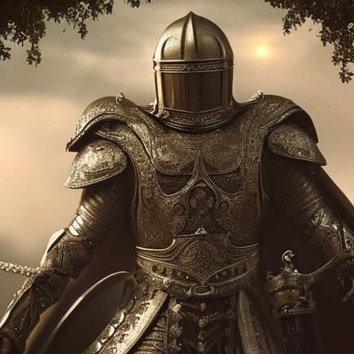 Epic Pudding Knight Digital Matte Painting