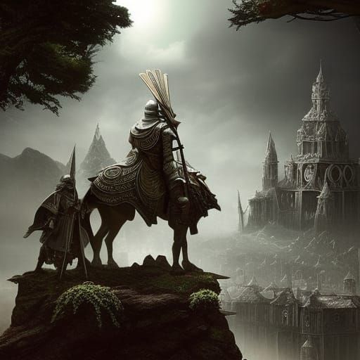 Epic Pudding Knight Digital Matte Painting