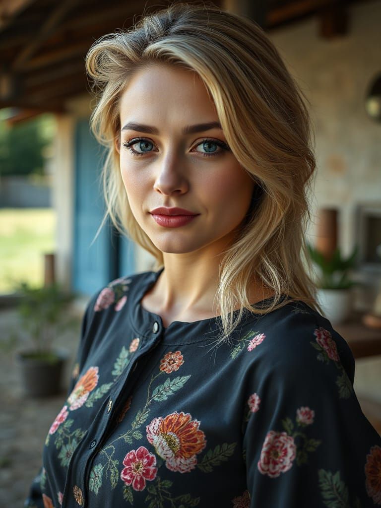 Elegant Spanish Beauty in Rural Charm