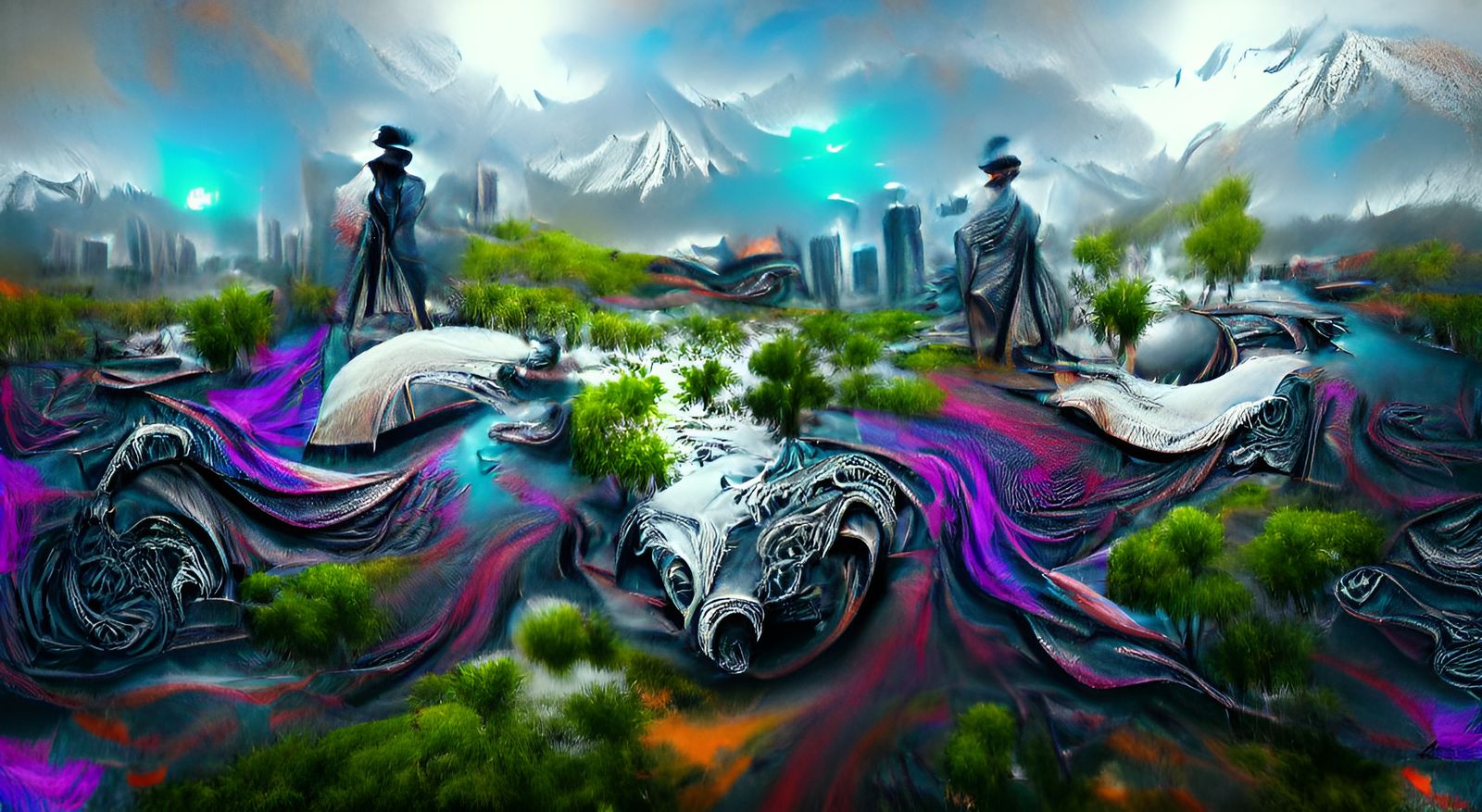 Plague Doctor on Alien Planet, Photorealistic Fantasy Art