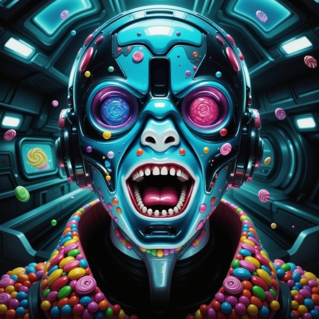 Surreal Candy Art in Hyperrealistic Style