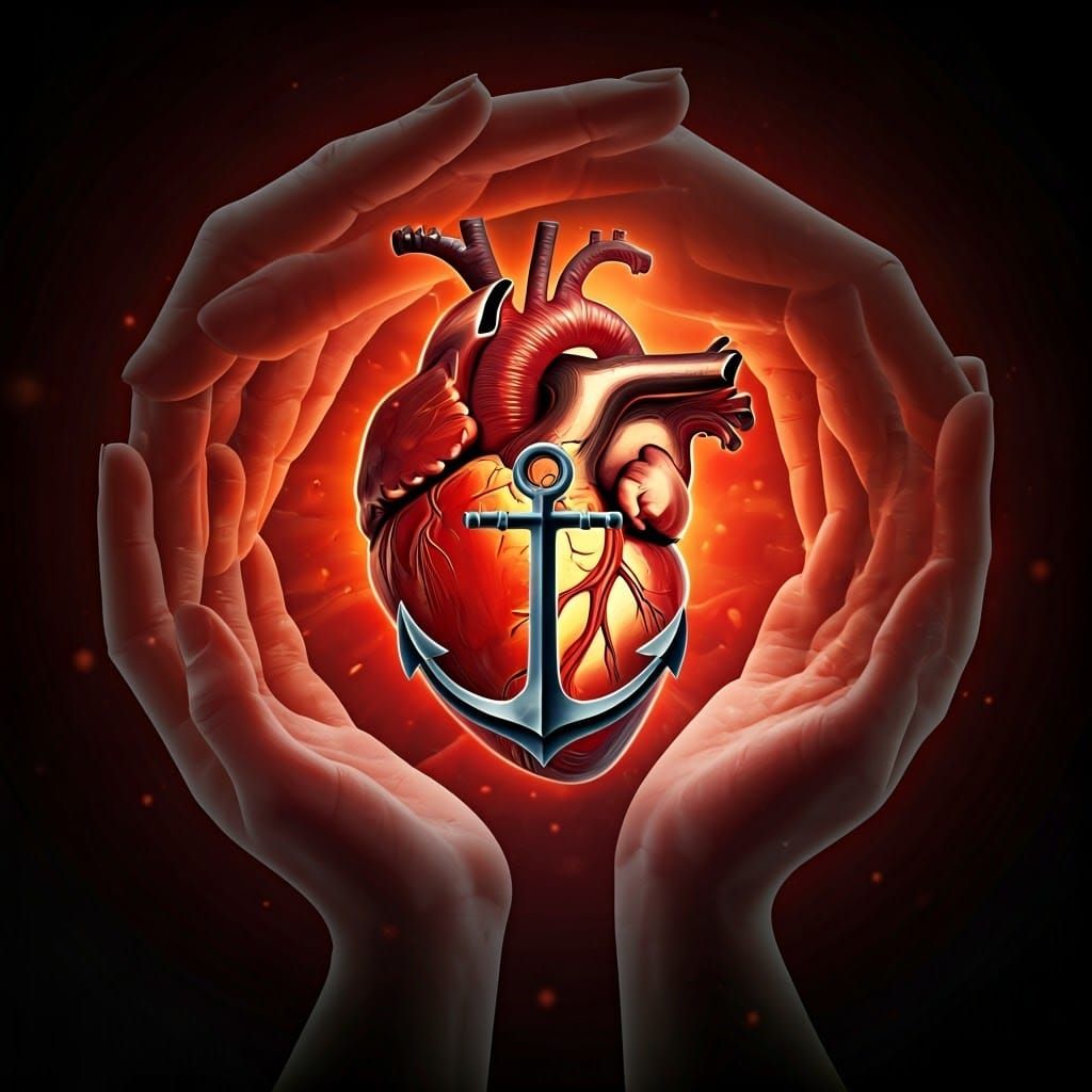 Anchor Inside Heart: Double Exposure Art of Family Support