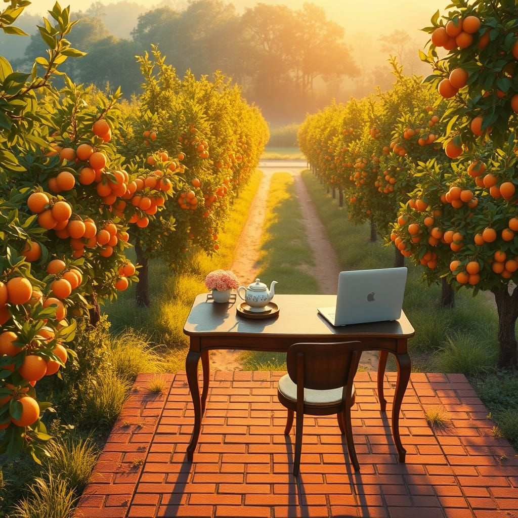 Whimsical Watercolor Farmhouse Oasis