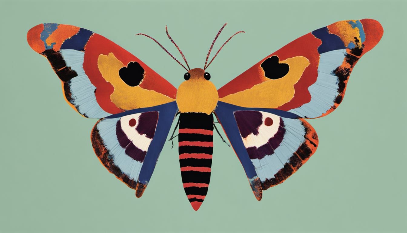 Supercute Velvet Moth in Vibrant Deep Colors