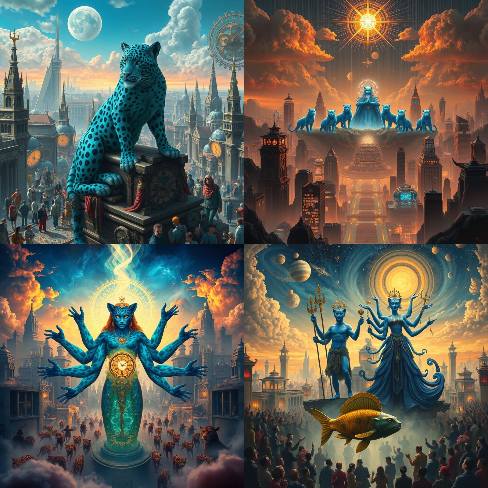 Surreal City as Tree of Time, Shamanistic Style