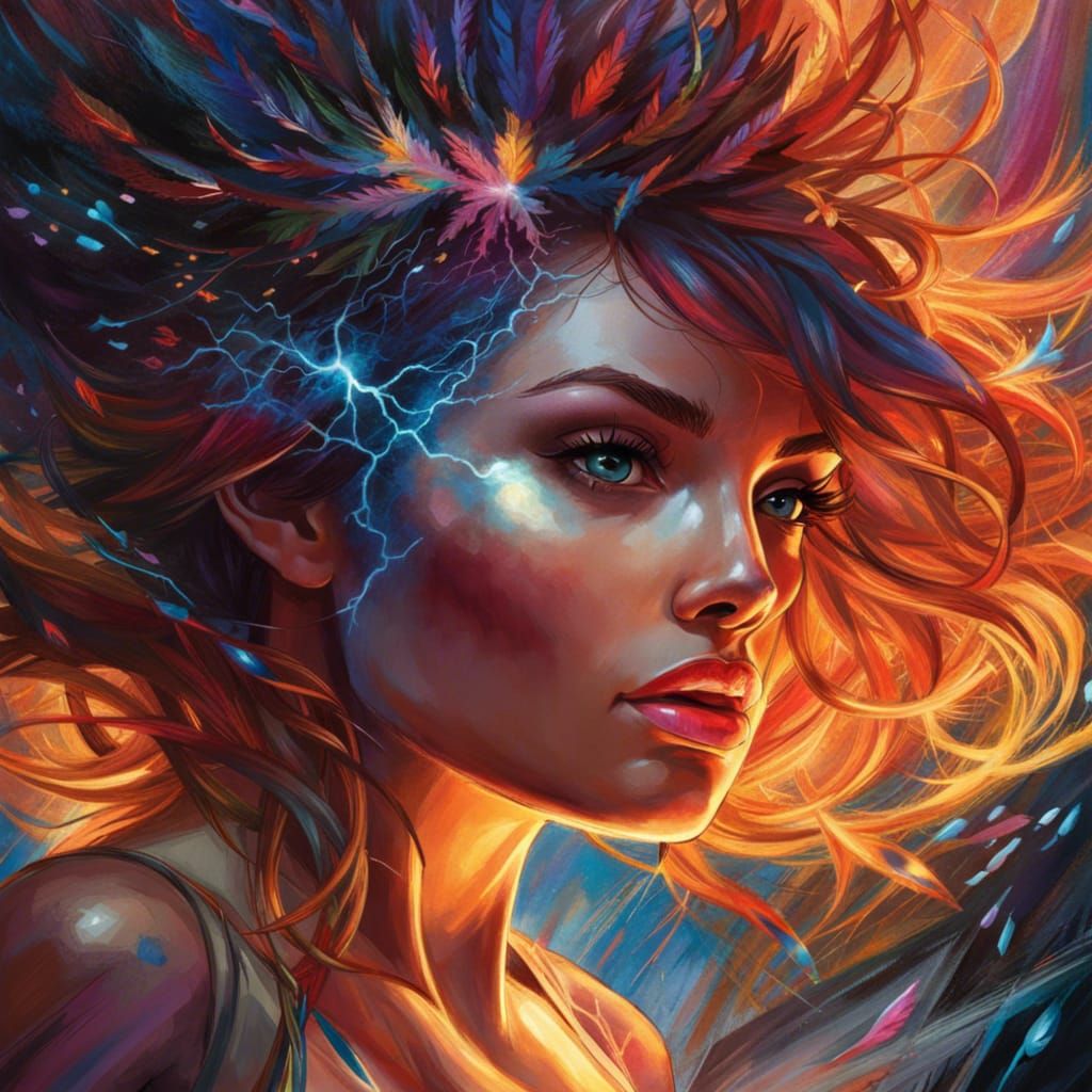 Face struck by lightning