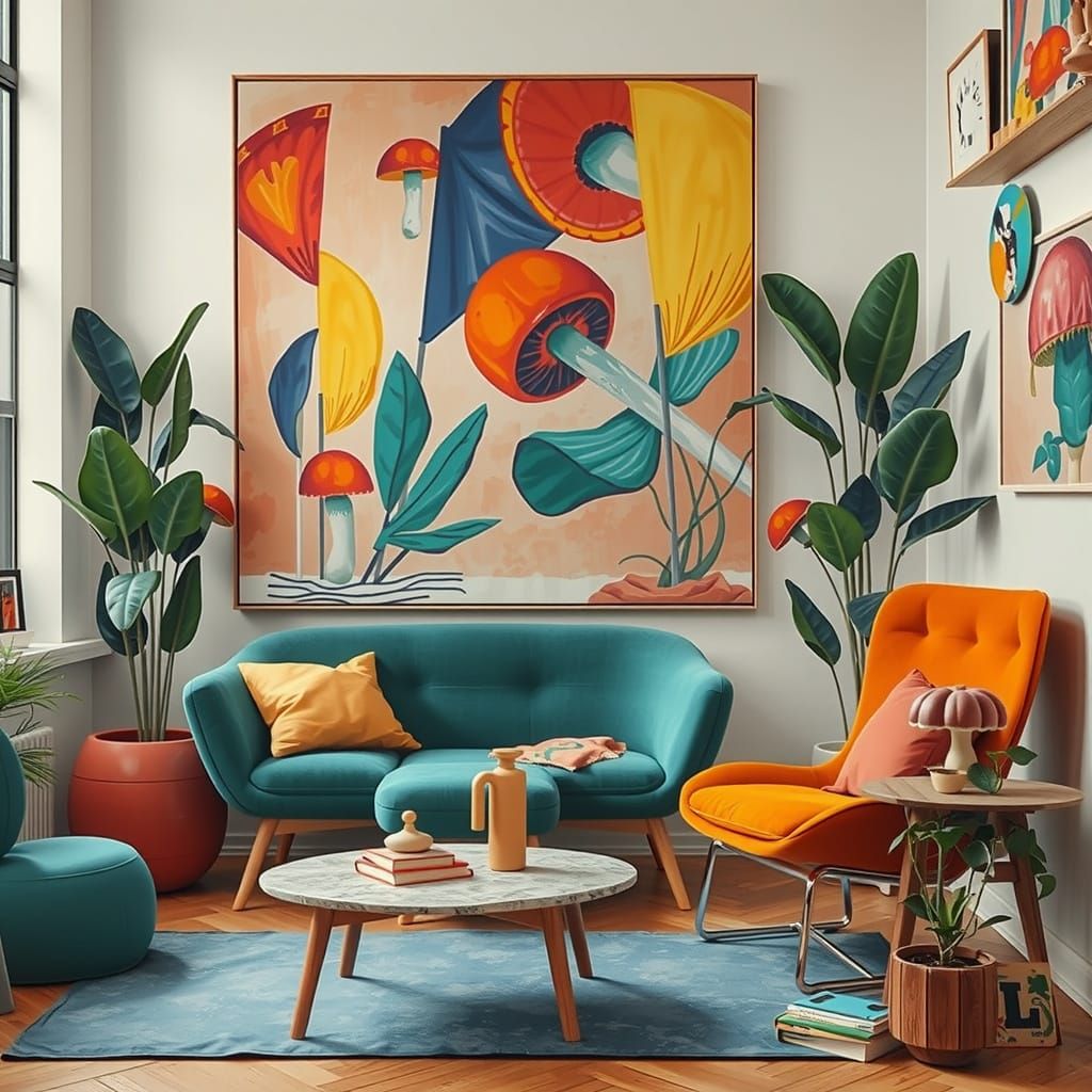 Surreal 17th Century Computer in Brutalist Landscape