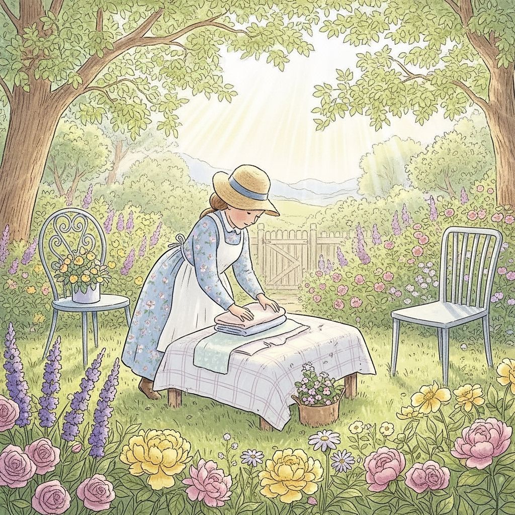 Cozy Backyard Laundry Day in Storybook Style