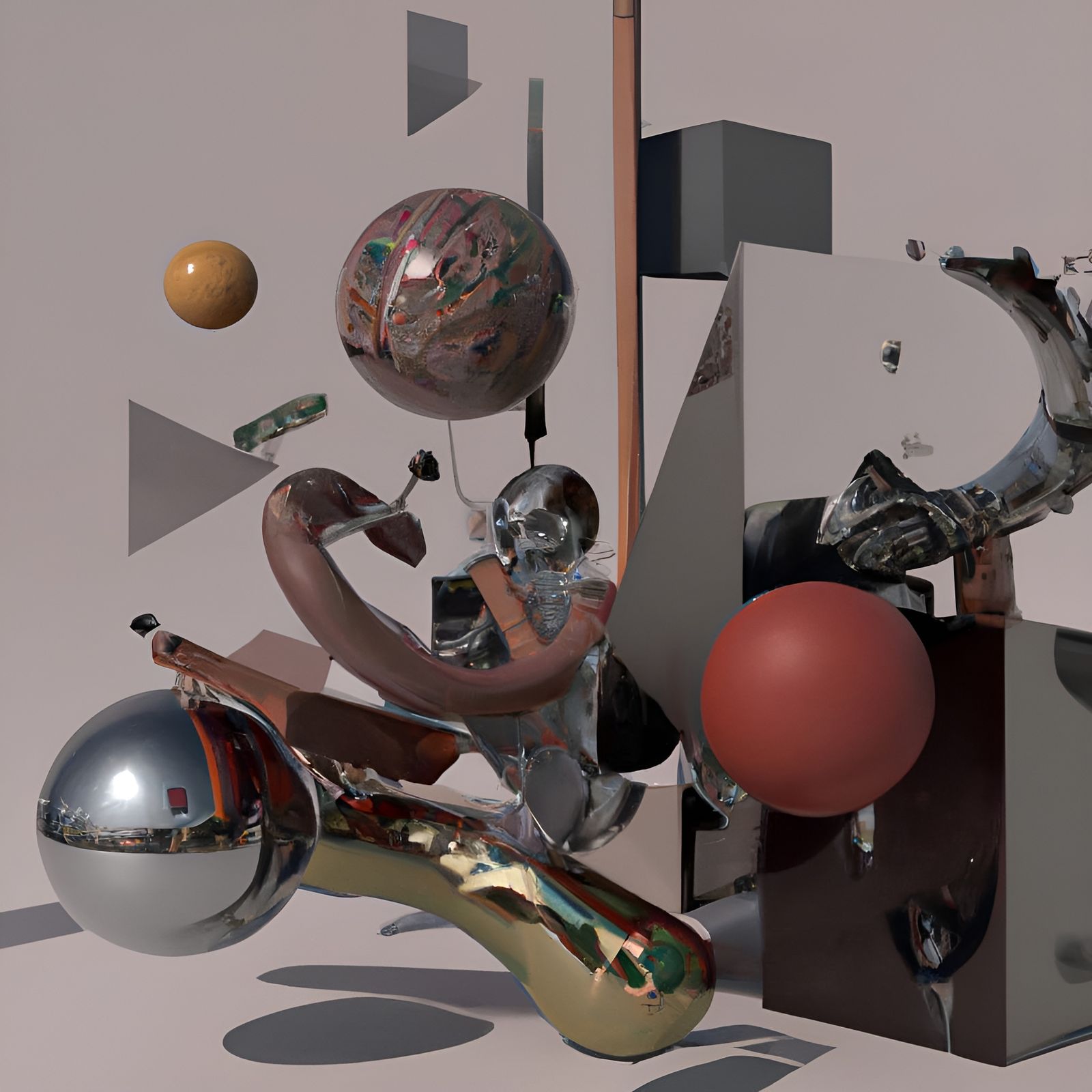 Experimental Volumetric Art in CMYK3D Style