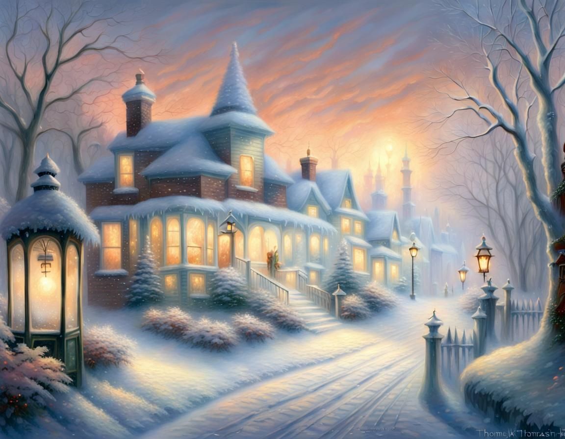 Winter Garden Illuminated: An Ethereal Fantasy