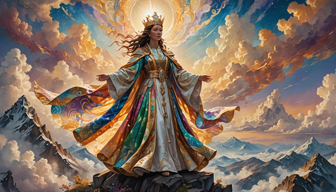 Celestial Figure Enthroned in Divine Light