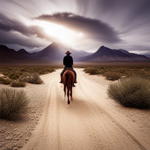 Desert Horse Ride: A Surreal Escape