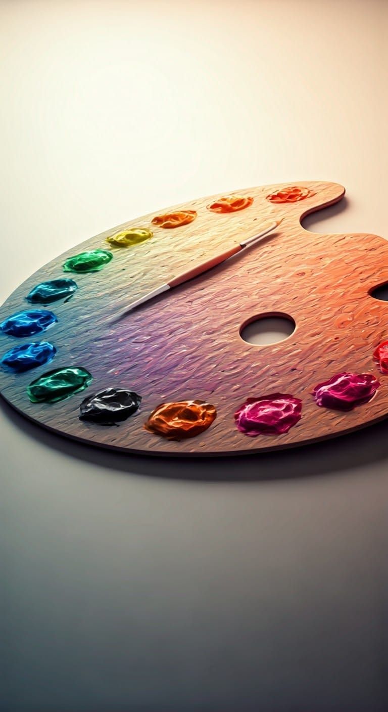 Vibrant Pastel Palette in Serene 3D Art