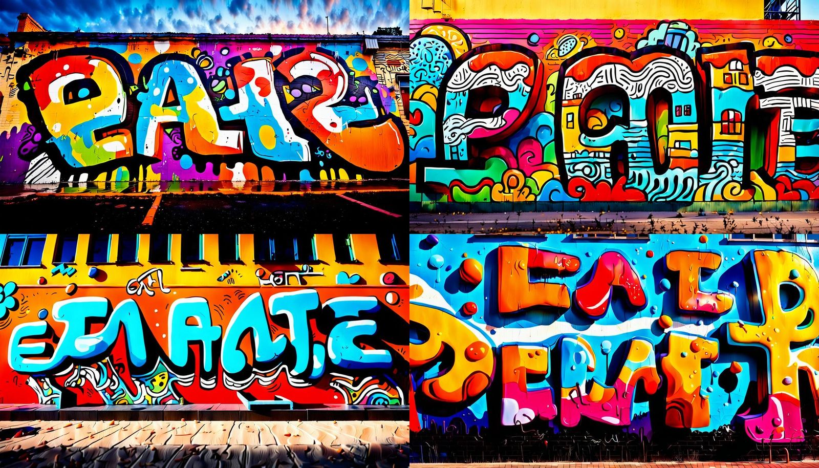 Doodle Word 'Eat-Here' Invites Diners