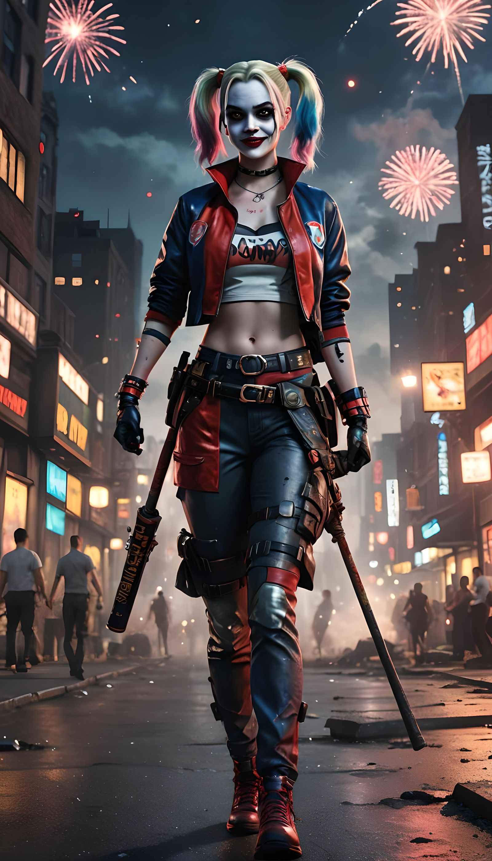 Harley Quinn in Gotham City Nightlife