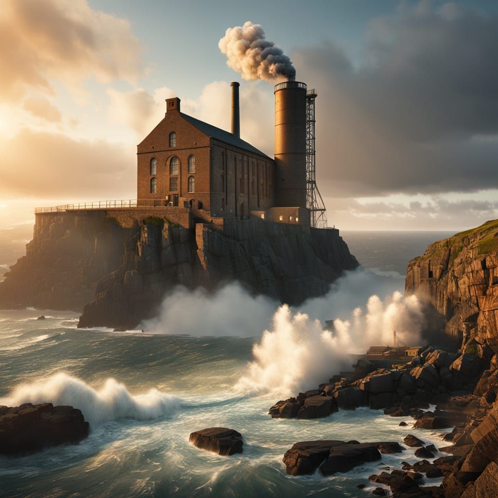 Cornwall's Levant Mine Engine House Panorama