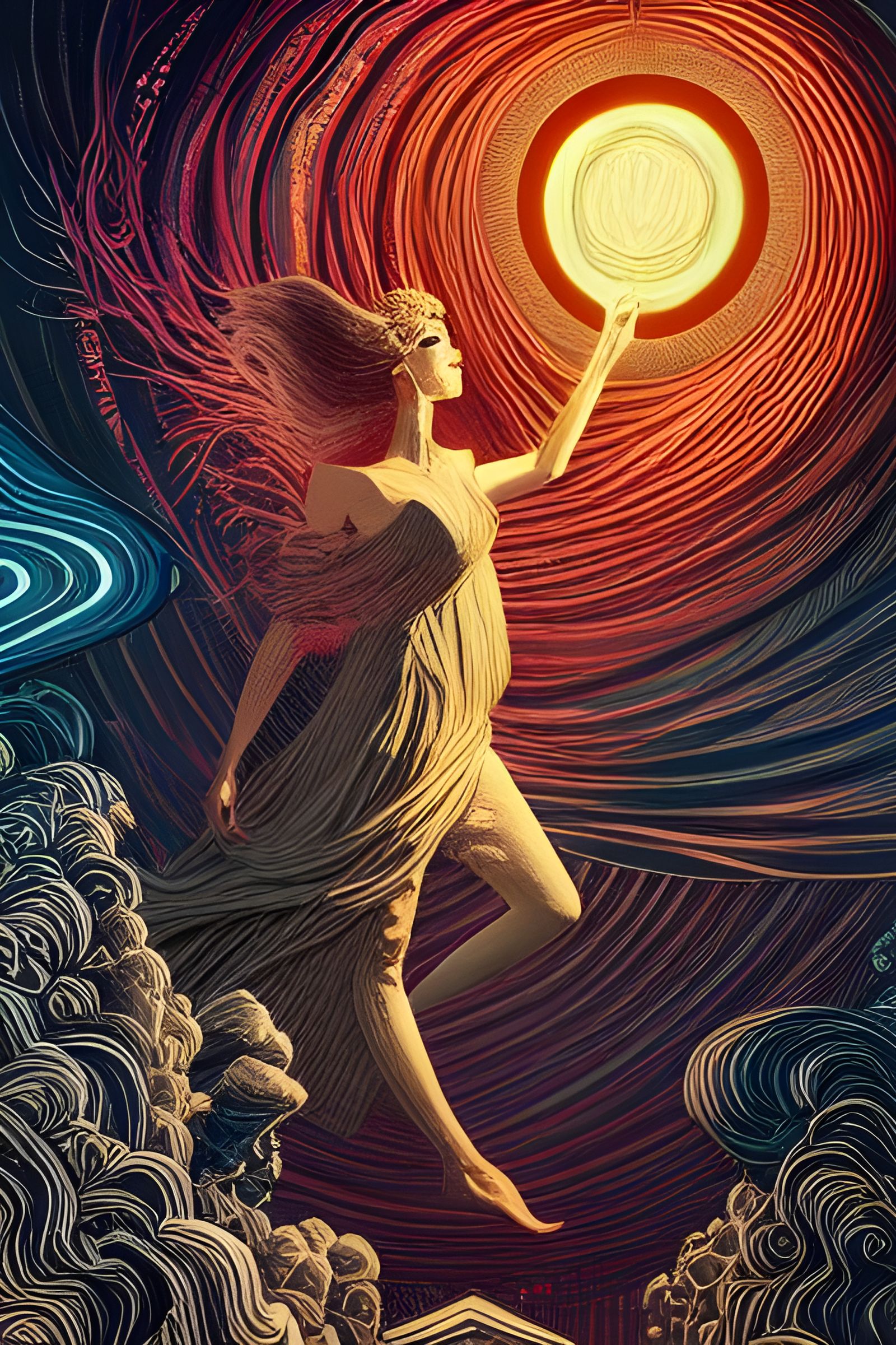 Goddess of Light and Shadows in 8K