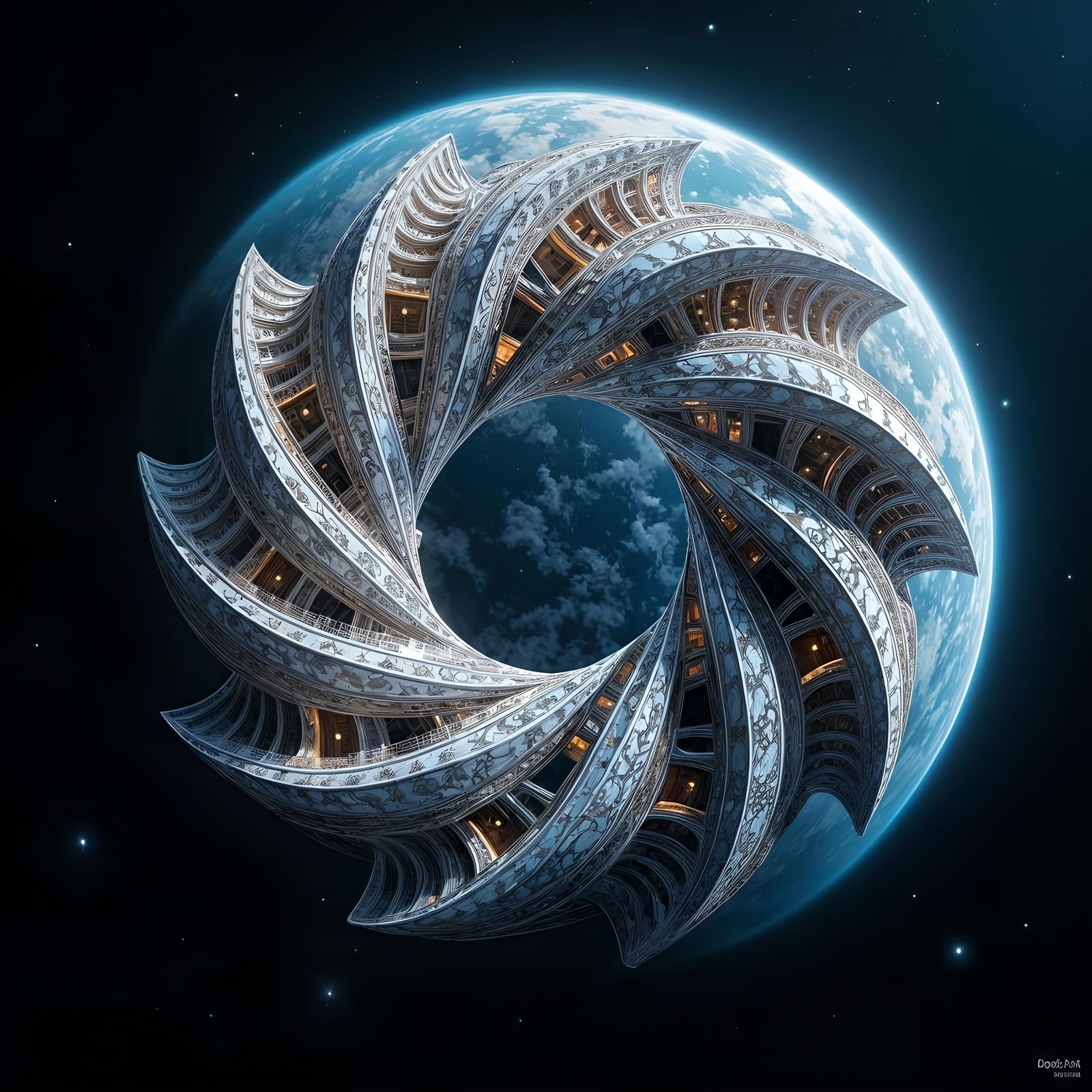Surreal Fractal Structure in Space Evokes Dreamlike Atmosphe...