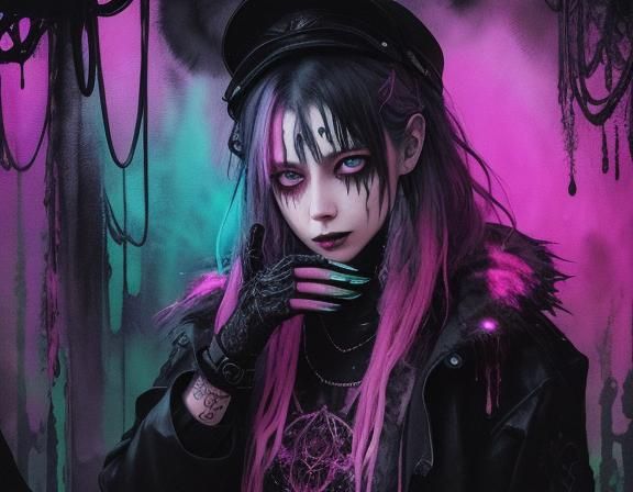 Psychedelic Aetherpunk Dreamscape in Mixed Media