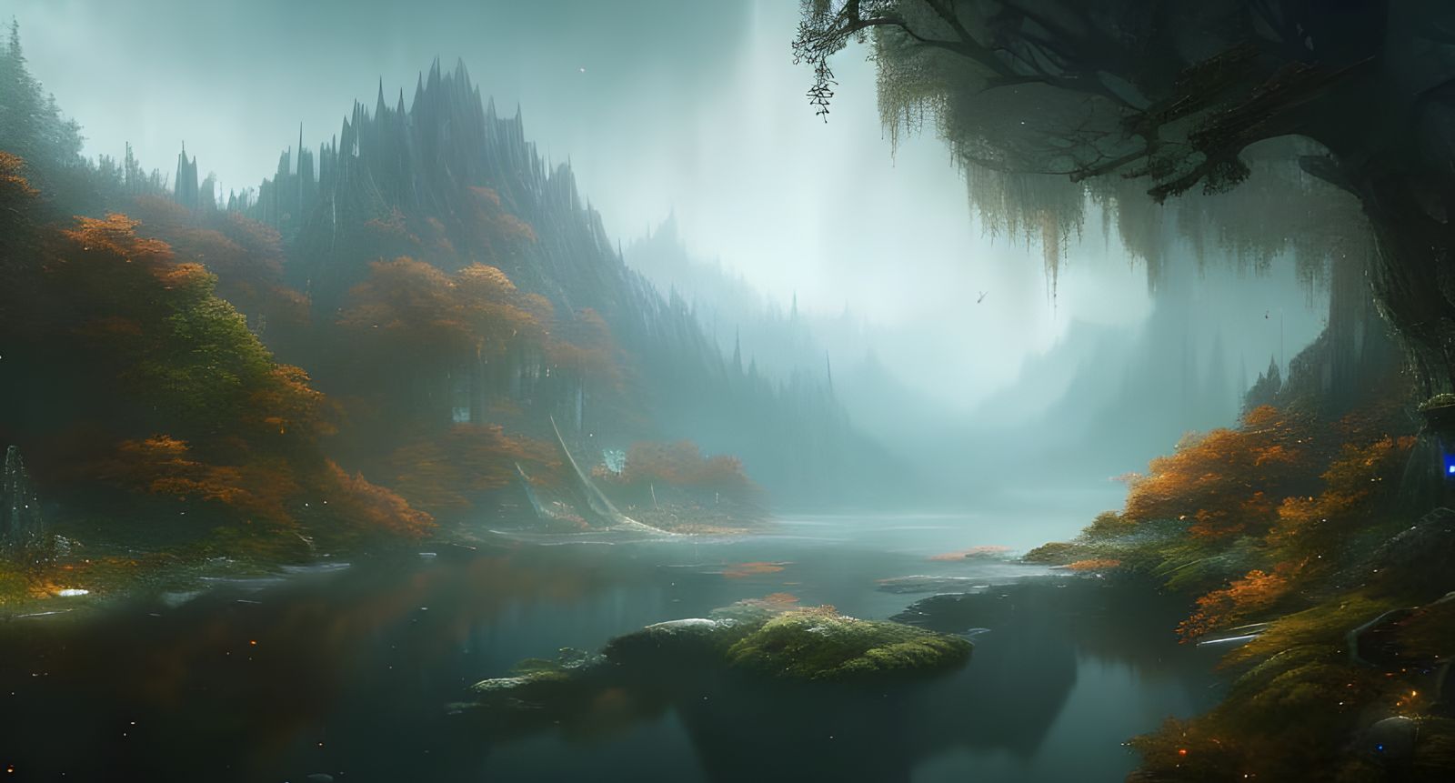 Magical Winter Forestscape in Hyper-Realistic Digital Art