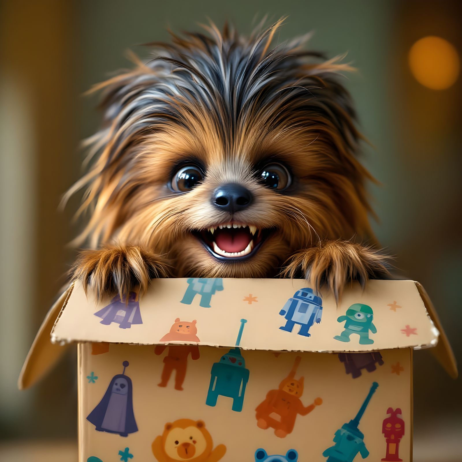 Happy Baby Chewbacca in a Box