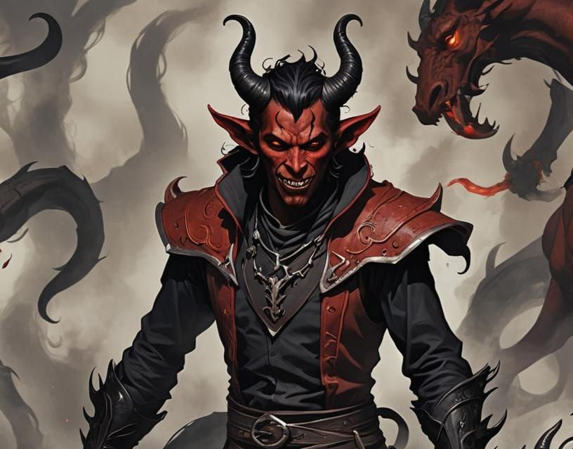 Tiefling Portrait with Bioluminescent Details in Elden Ring ...