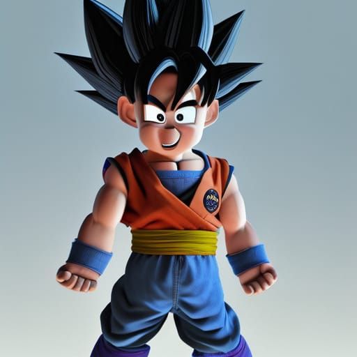 Goku Pixar-Style 3D Digital Art