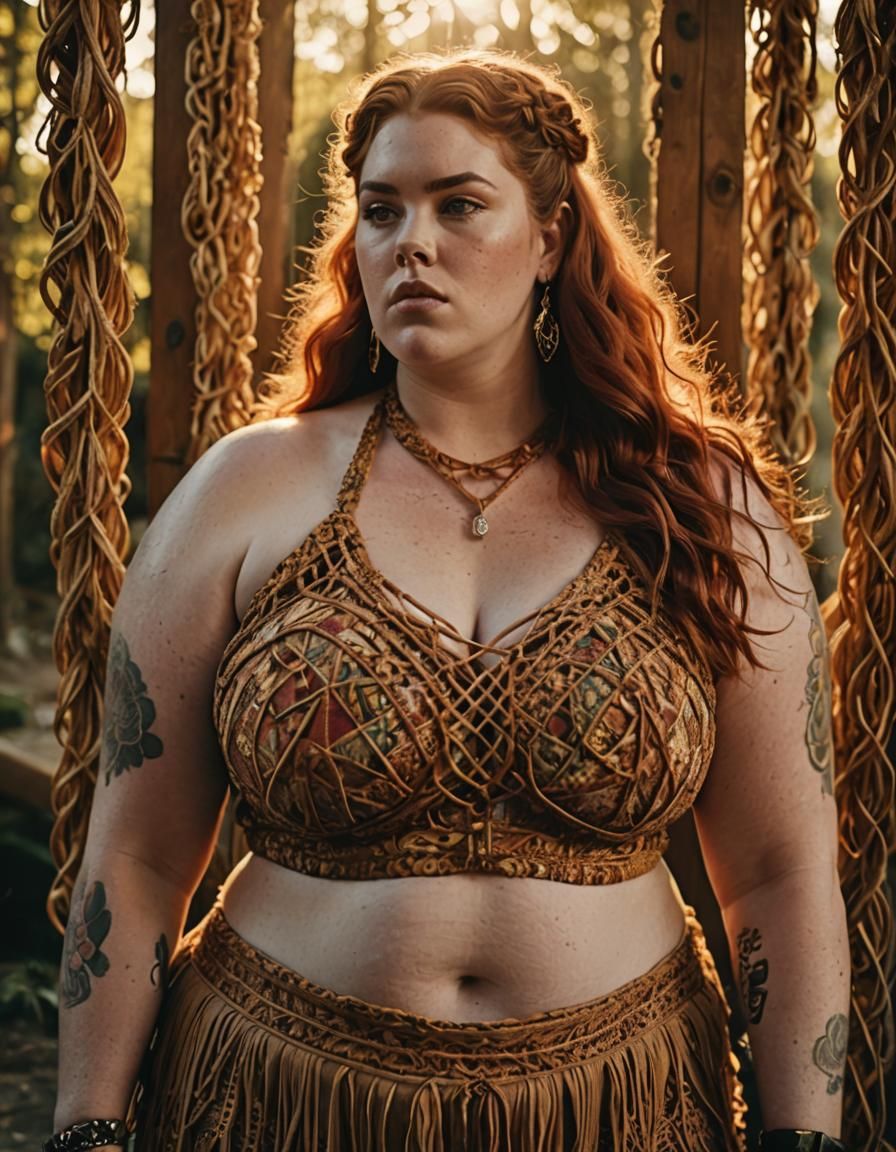 Tess Holliday in Macrame Halter Top: Cinematic Portrait