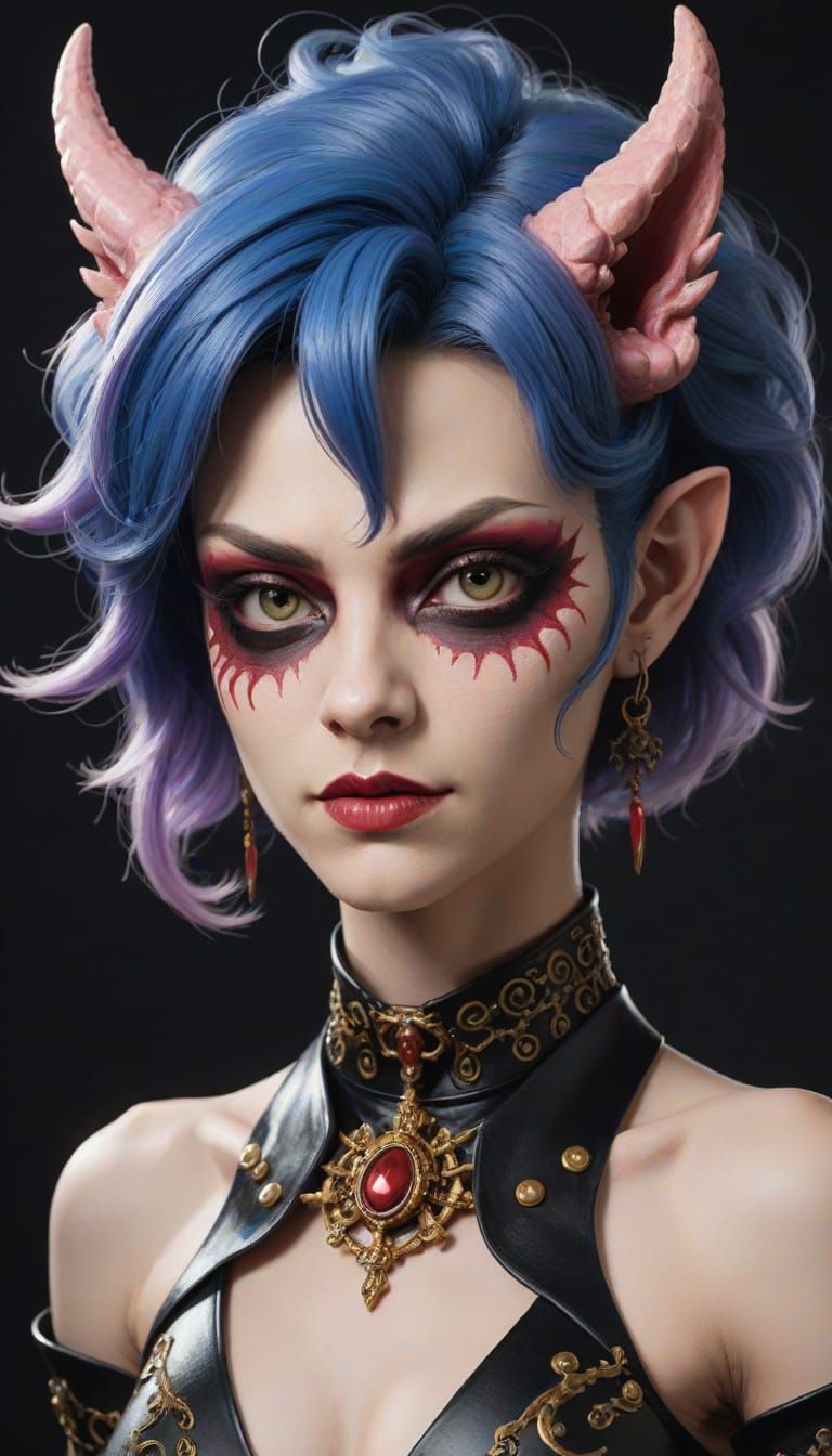 Hell-Creature Femboi Portrait