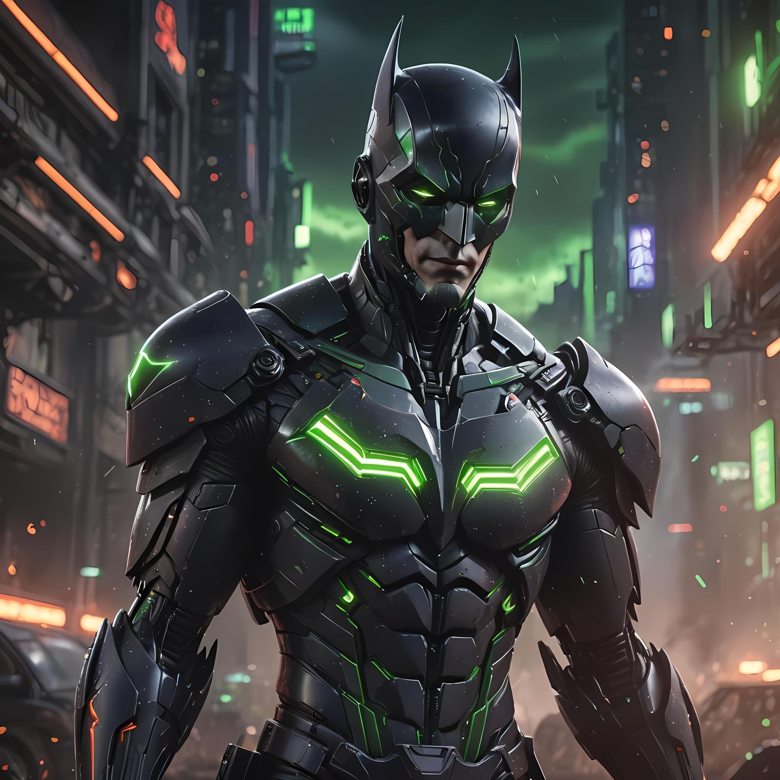 Galactic Explorer in Batman Beyond Mech Suit, 3D Anime Art