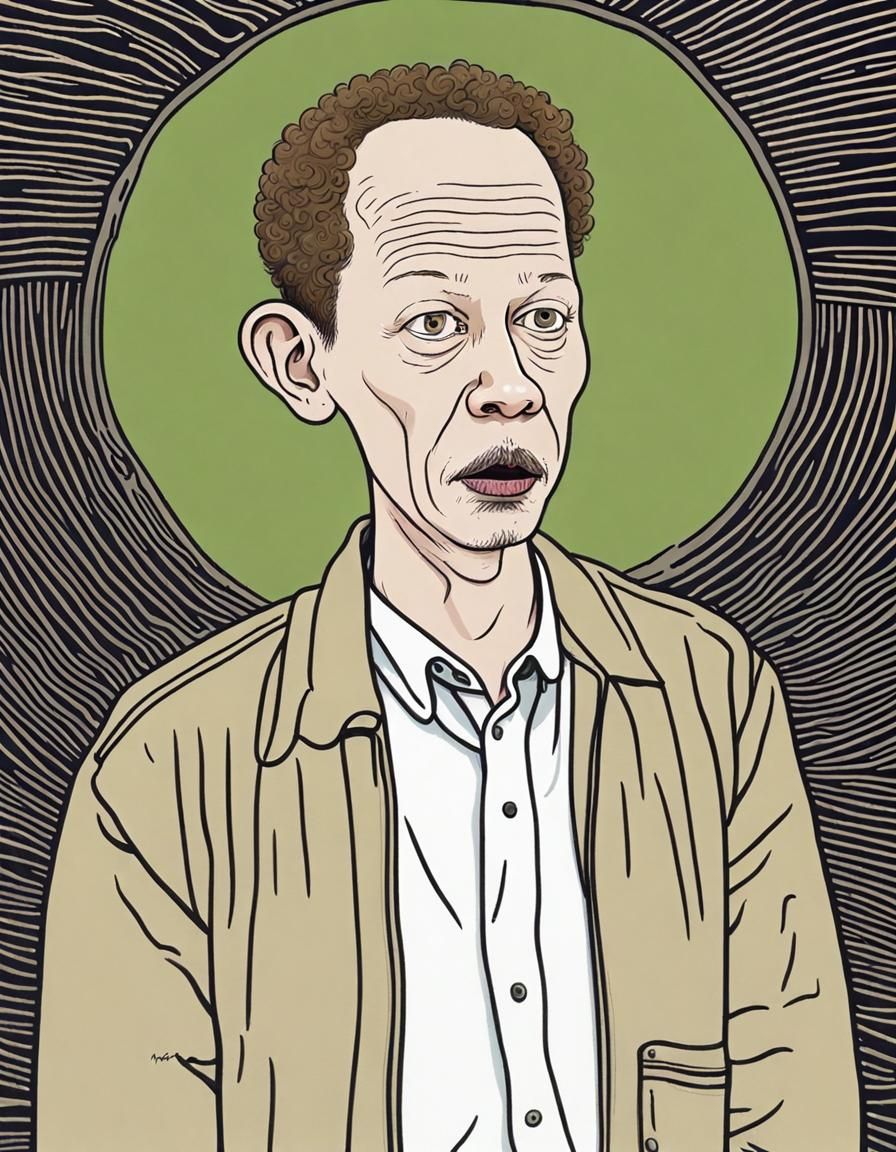 Butthead Portrait in Cartoon Style
