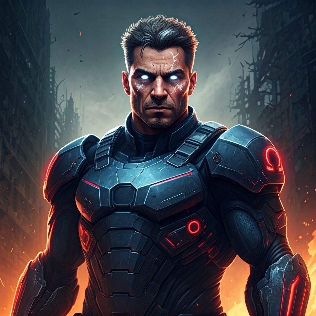 Paralyzer in Dystopian Cityscape: Digital Painting