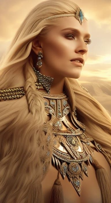 Stunning Viking Queen Portrait in Sunlight
