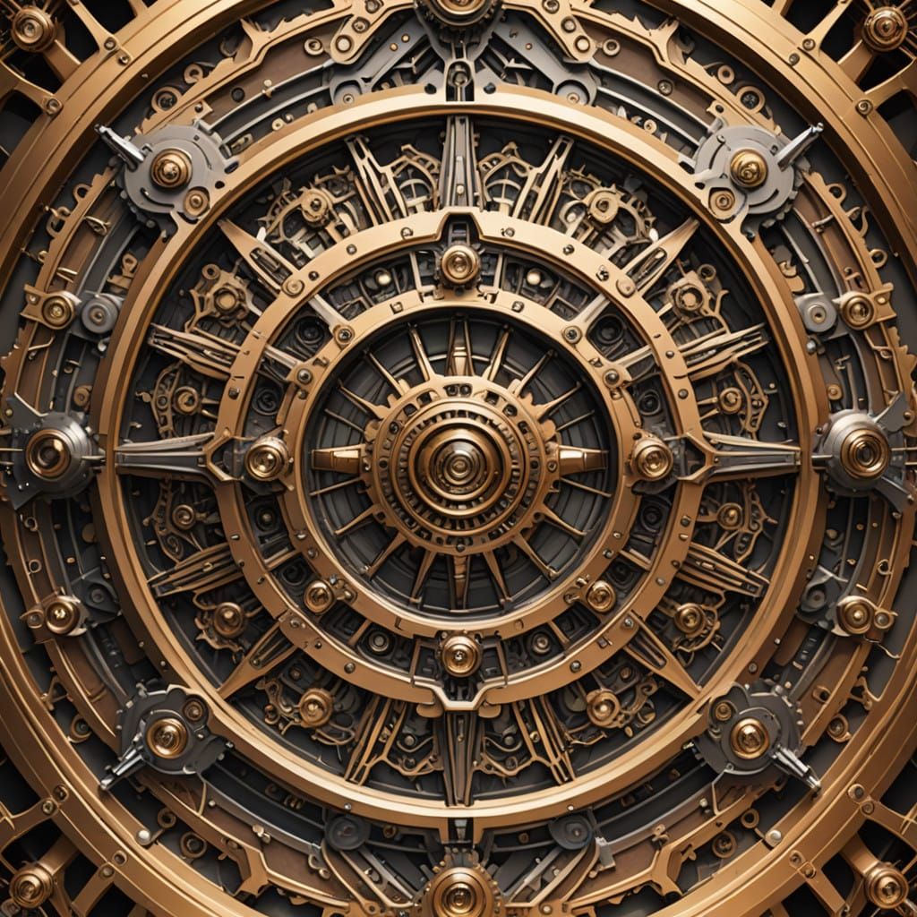 Vintage Steampunk Kaleidoscope Wheel