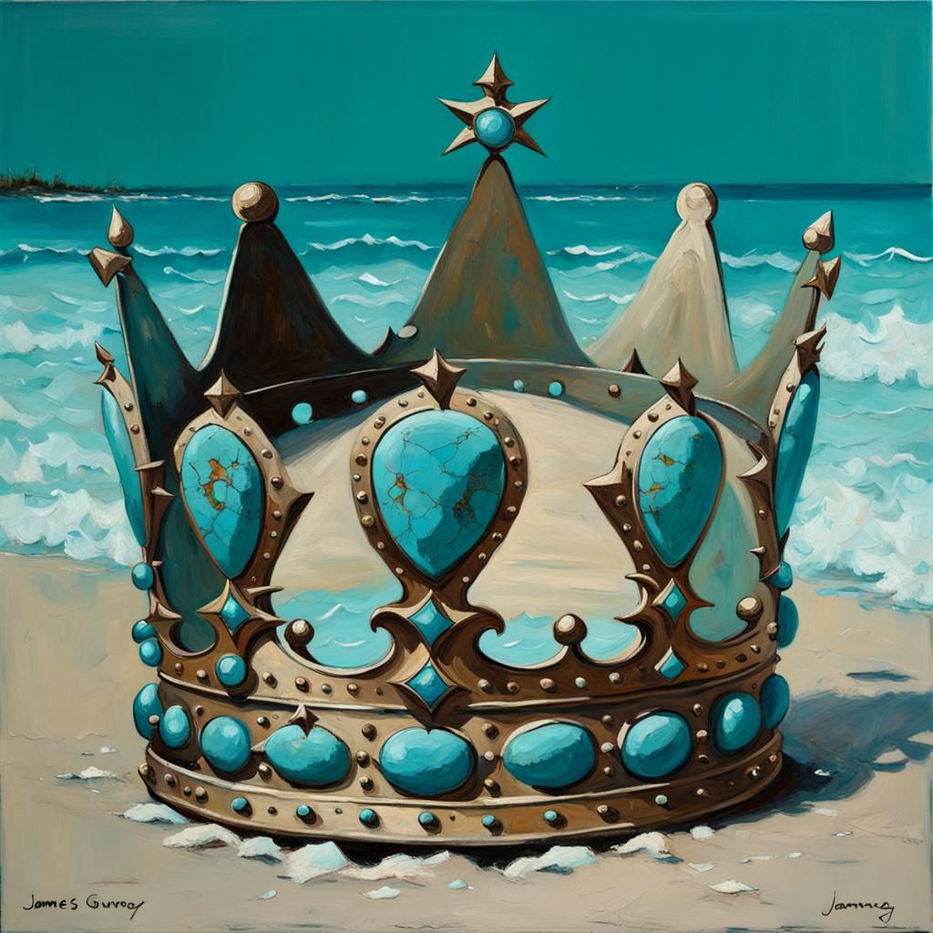 Turquoise King's Crown Oil Painting