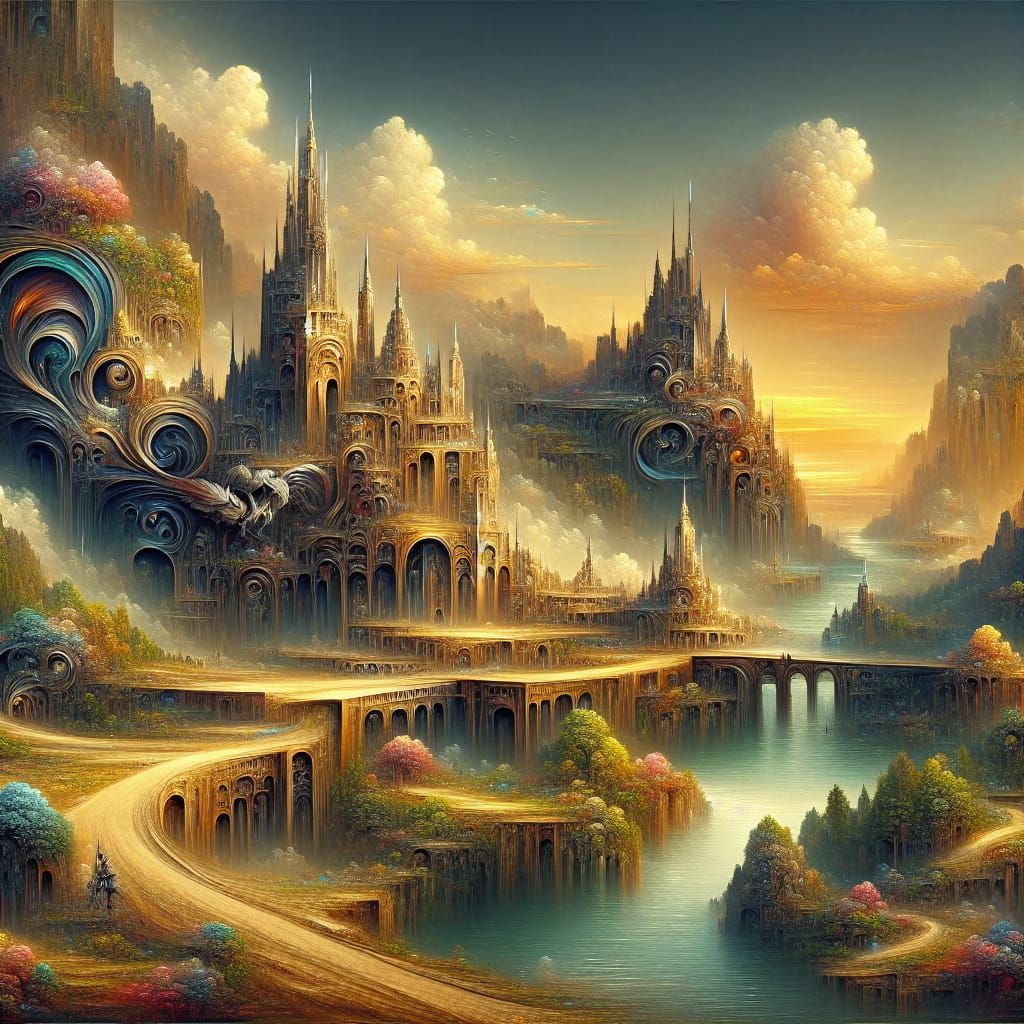 Fantasy Matte Painting with Intricate Details