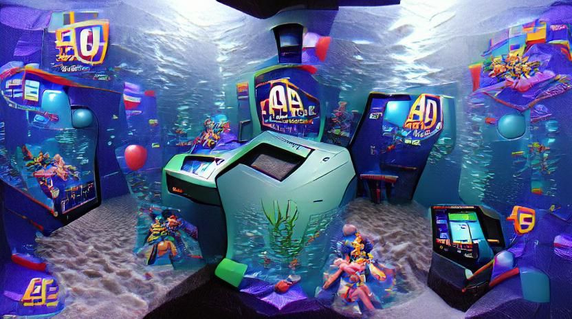 Underwater 90s Arcade in 3D