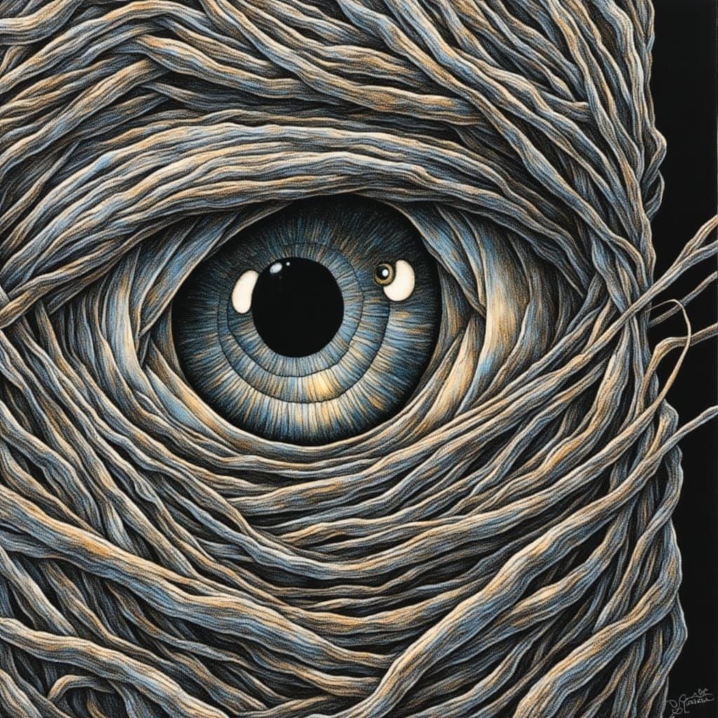 Complex Lace Design in Layered Photonegative Strips