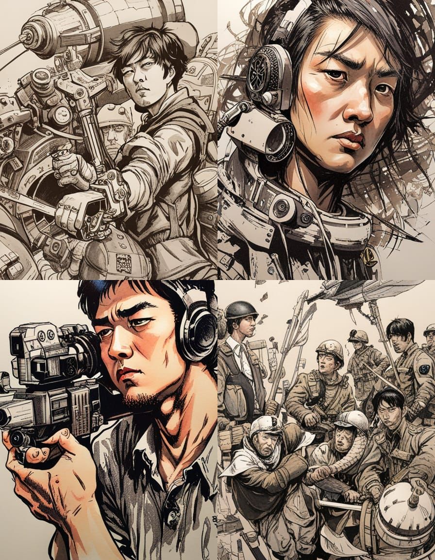 Dynamic Figure Sketch in Master Illustrator Style