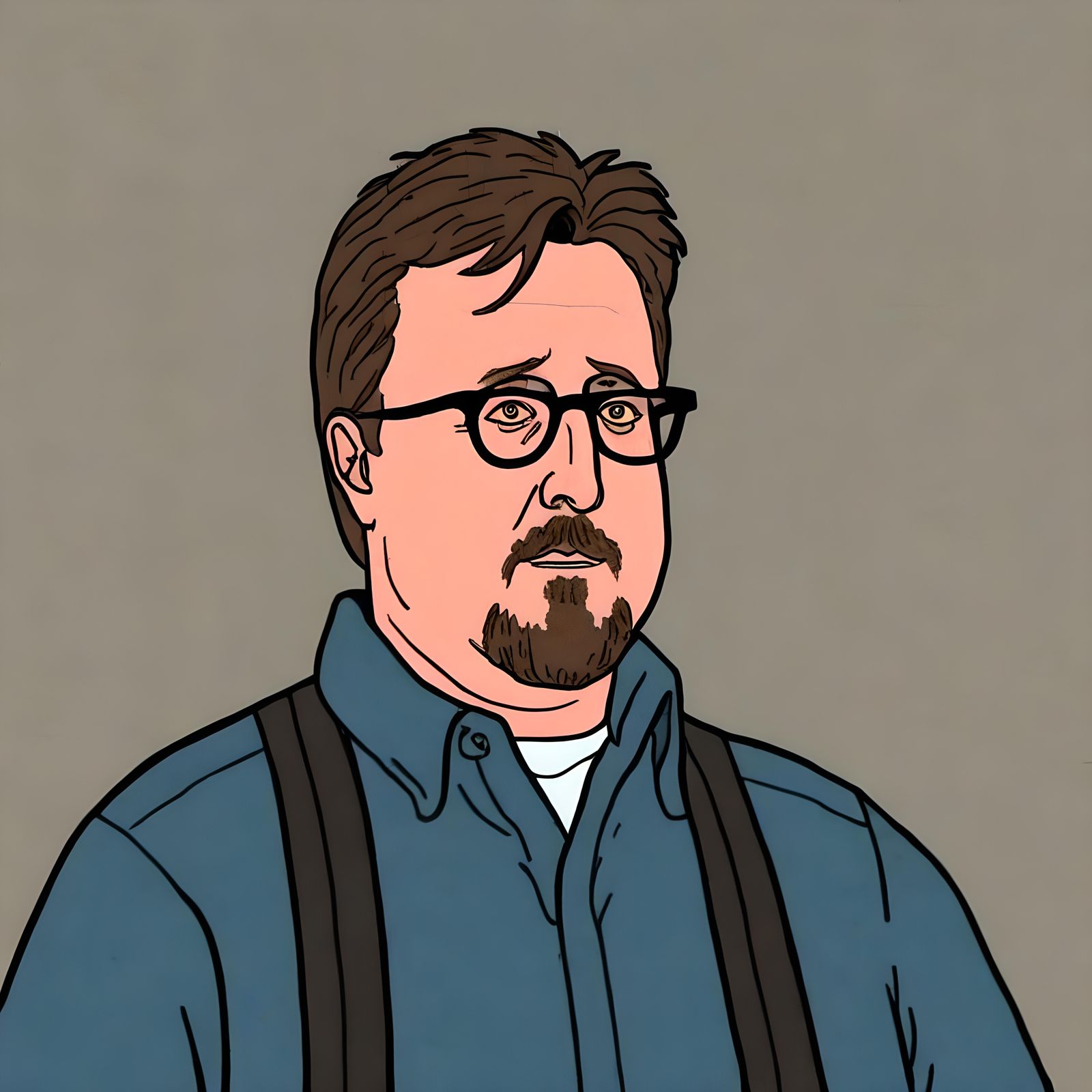 portrait of <lora:Bob Bruhin:1.0> drawn like a Bob's Burgers...