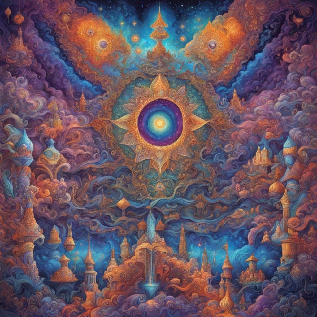 Holographic Astral Illustration of Cosmic Chaos