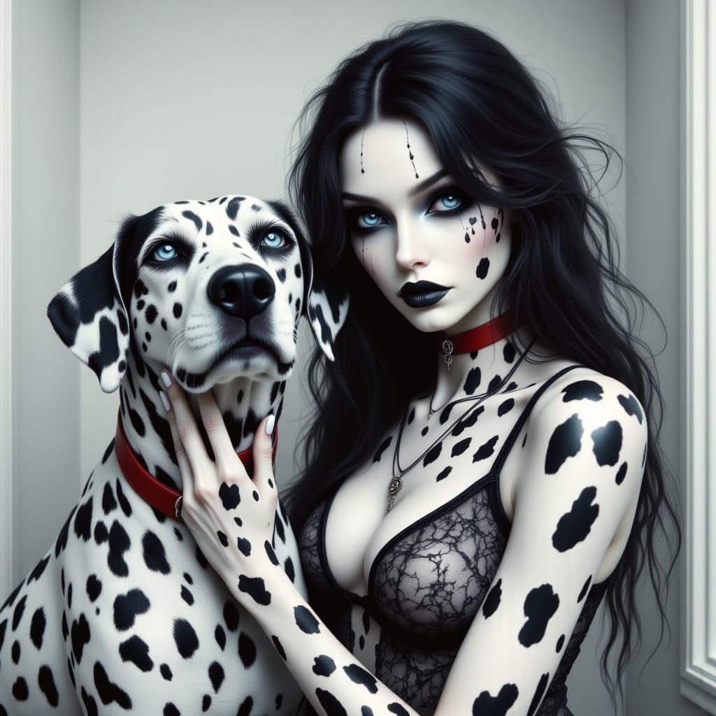 Dalmatian Queen with Cinematic Flair