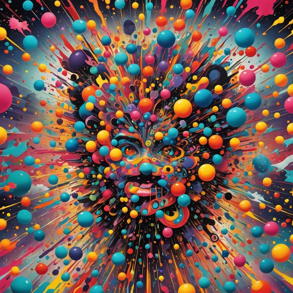 Vibrant Surreal Artwork in Pop Art Style